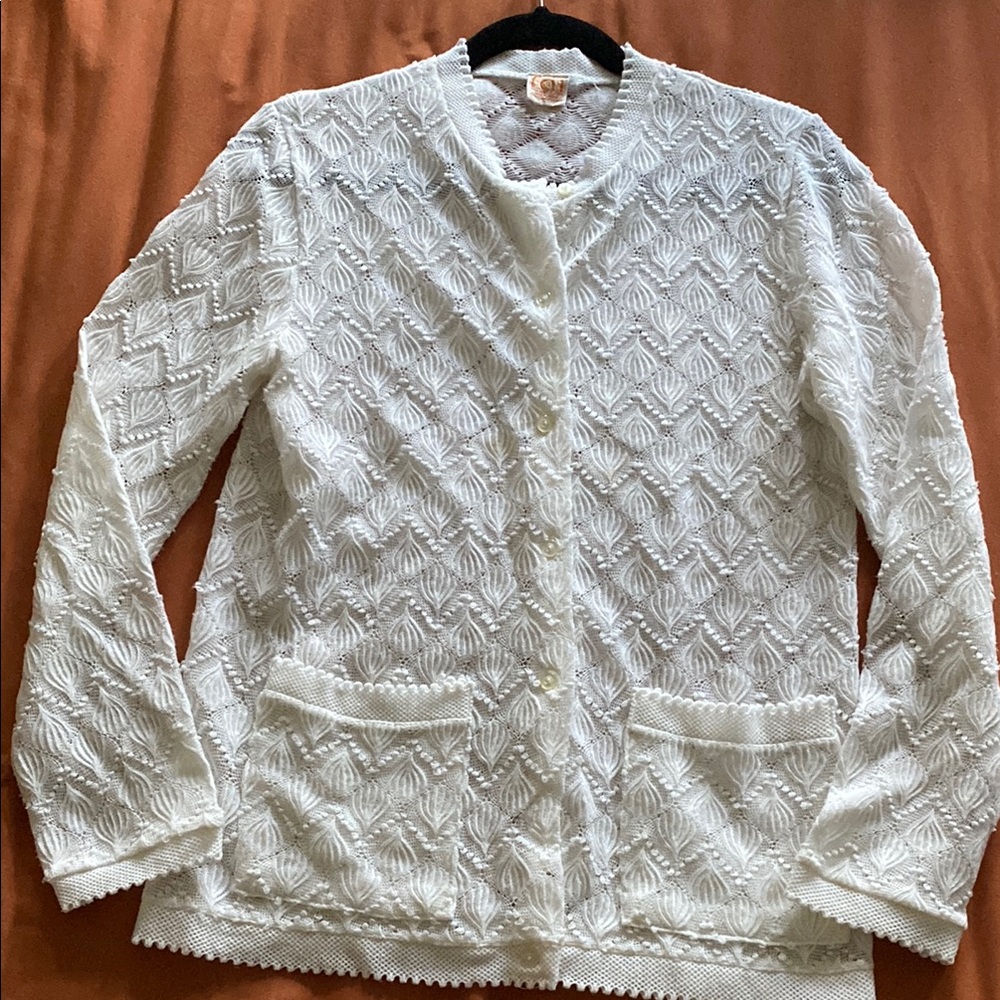 White Lightweight Knit Cardigan